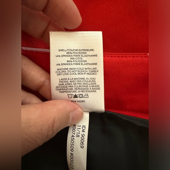 Express Red Floral Ankle Pants ♥️🤍 - Picture 4 of 13